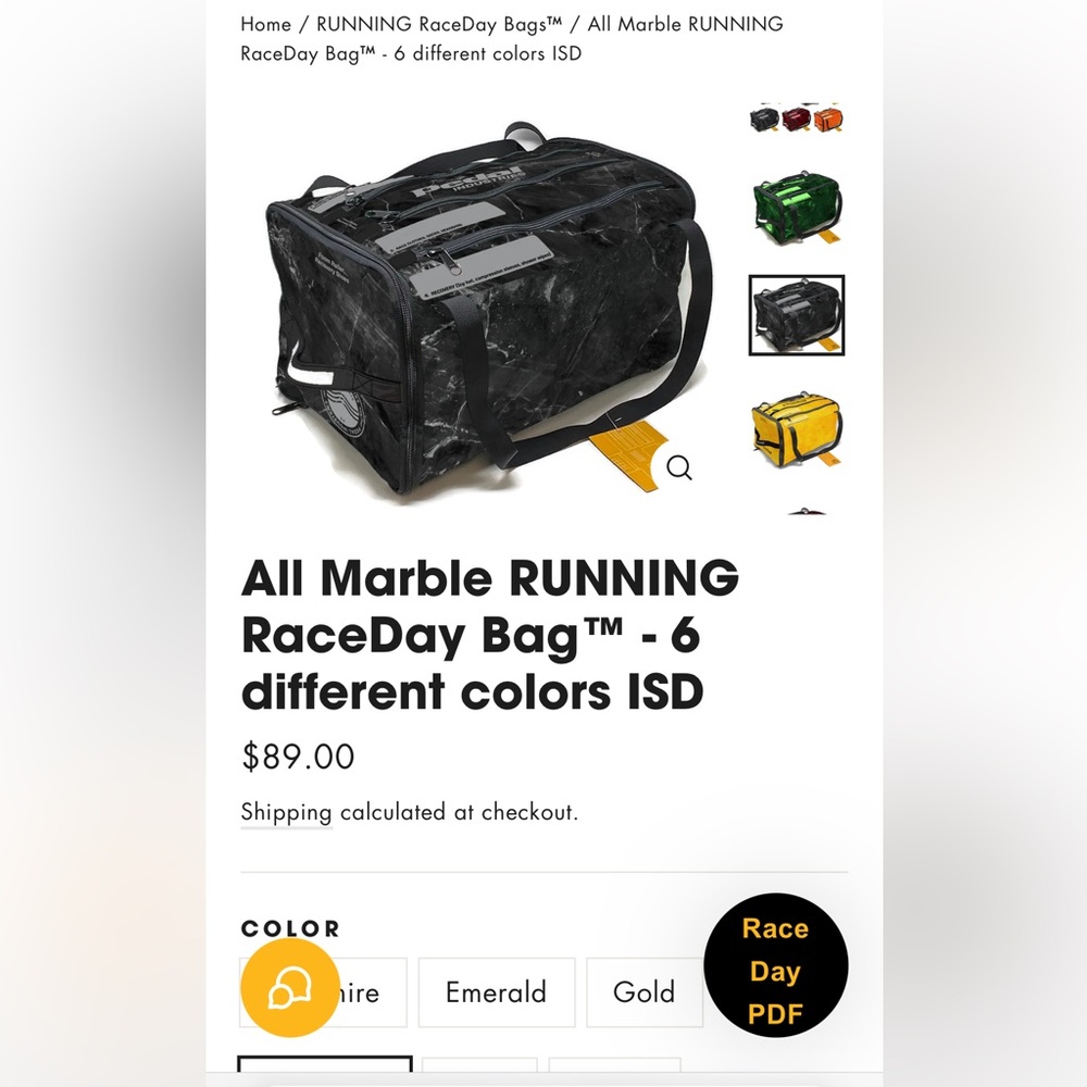 Pedal Industries Running Gear Bag - black marble